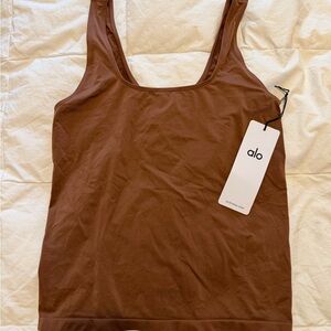 ALO Yoga Chocolate Brown Tank Top